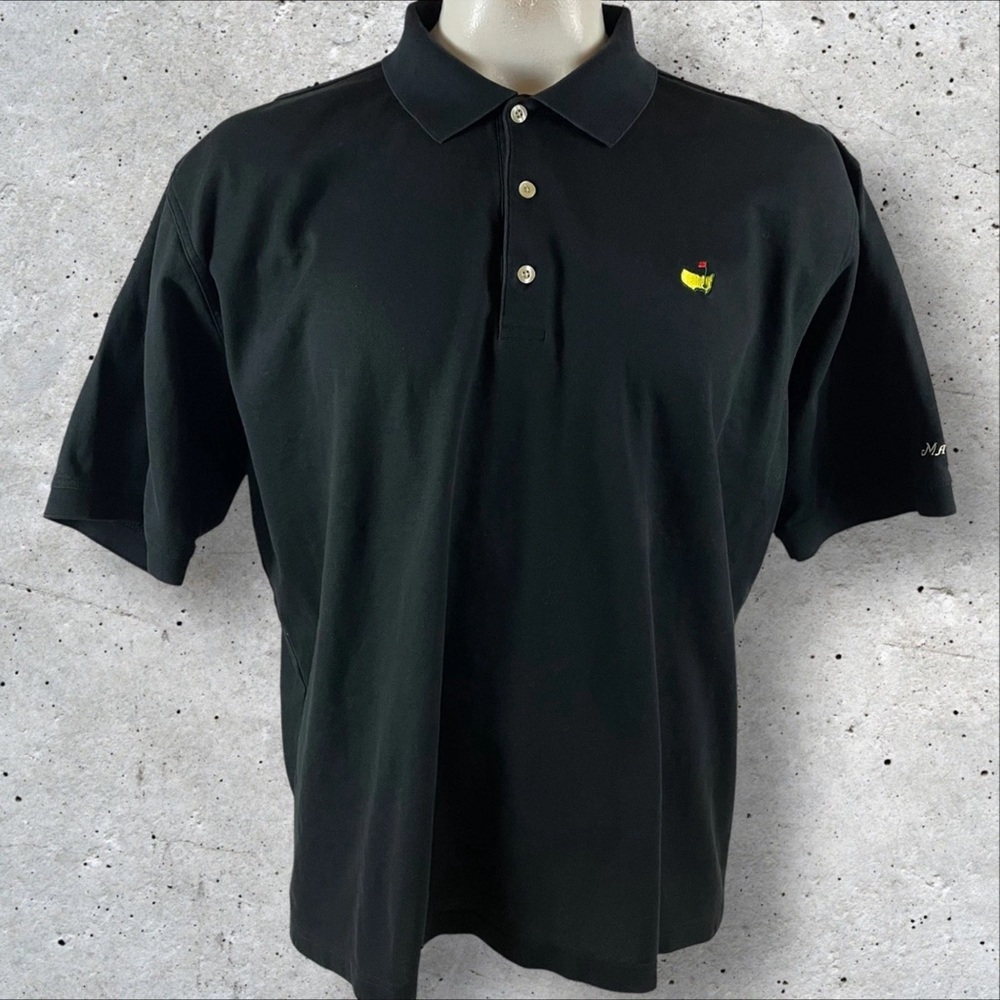 Masters Classic Black Polo with Iconic Logo